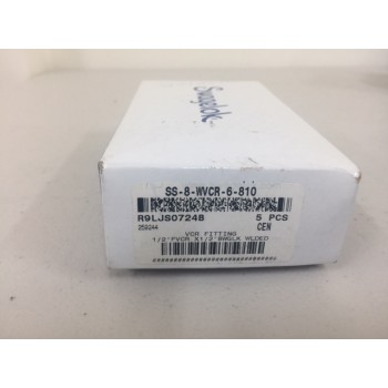 Swagelok SS-8-WVCR-6-810 Tube Fitting Connector Body, 1/2" VCR